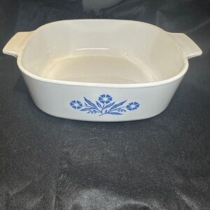 2 Quart Vintage Corning Ware Blue Cornflower Patterned Casserole Dish w / No Lid